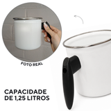 Caneca Leiteira Agata 1,25 L Esmaltada Fogão Indução