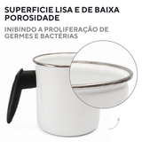 Caneca Leiteira Agata 1,25 L Esmaltada Fogão Indução