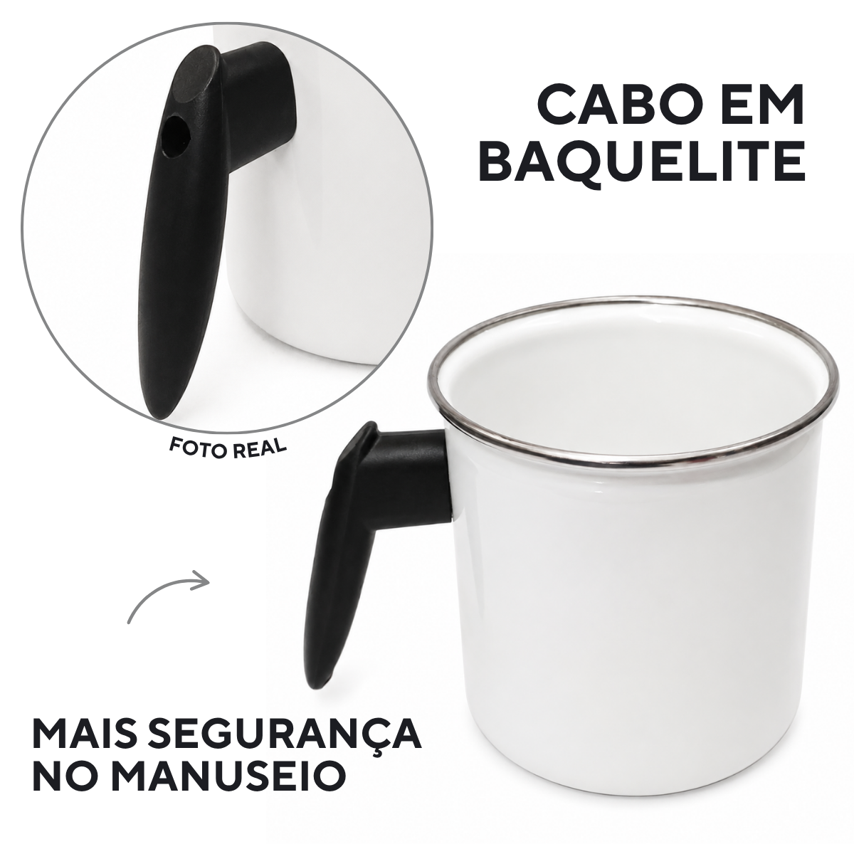 Caneca Leiteira Agata 1,25 L Esmaltada Fogão Indução