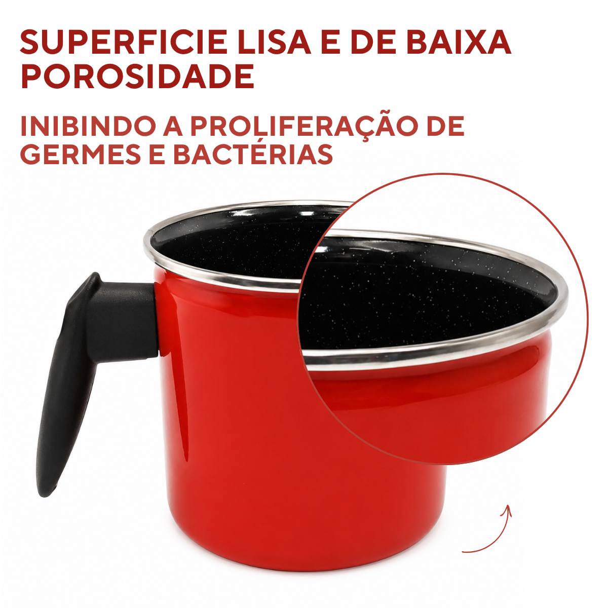 Leiteira Agata 1,25 Litro Esmaltado Aço Vitrificado