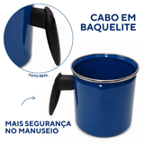 Leiteira Caneca Agata Aço Vitrificado 1,25 L Indução Leite