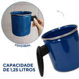 Leiteira Caneca Agata Aço Vitrificado 1,25 L Indução Leite