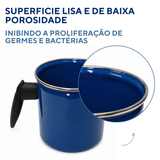 Leiteira Caneca Agata Aço Vitrificado 1,25 L Indução Leite