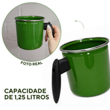 Leiteira 1,25 Litro Agata Esmaltada Aço Vitrificado