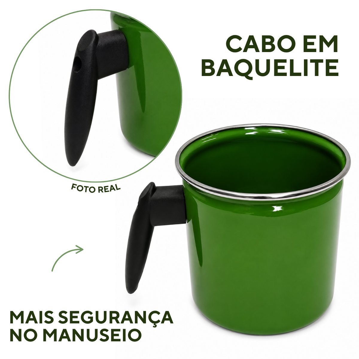Leiteira 1,25 Litro Agata Esmaltada Aço Vitrificado