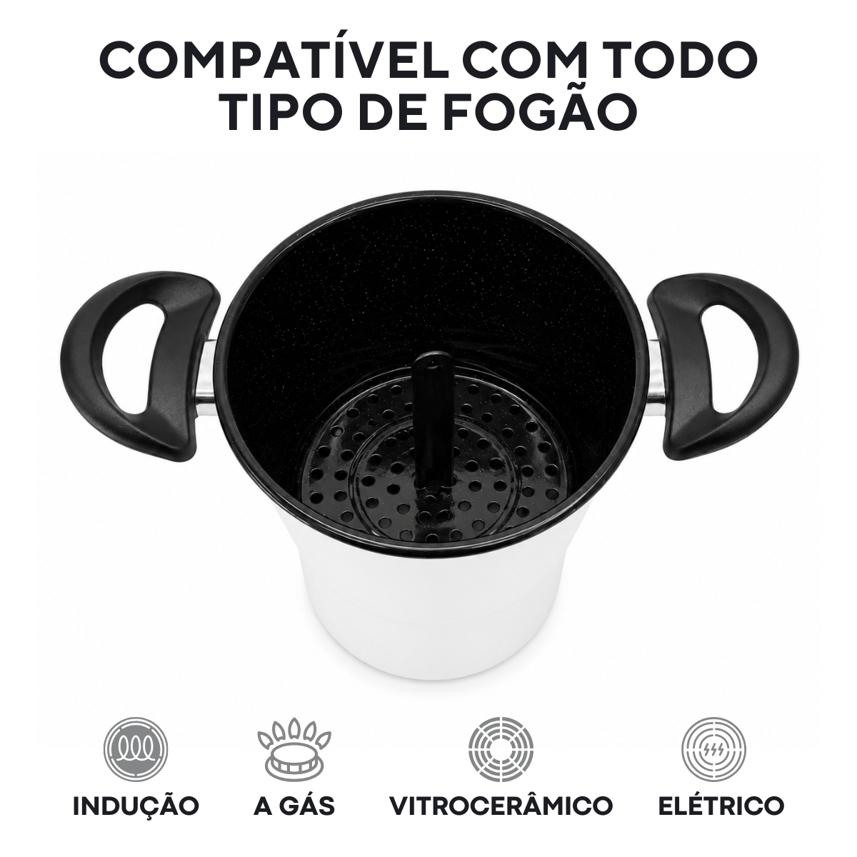 Cuscuzeira Ágata Branco