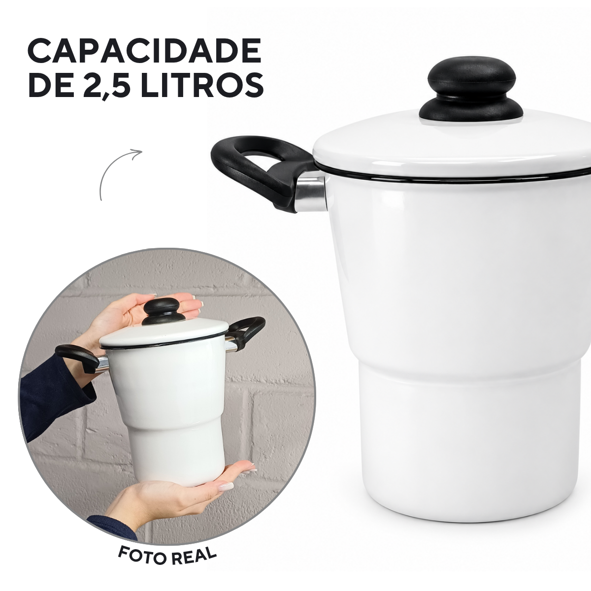 Cuscuzeira Ágata Branco