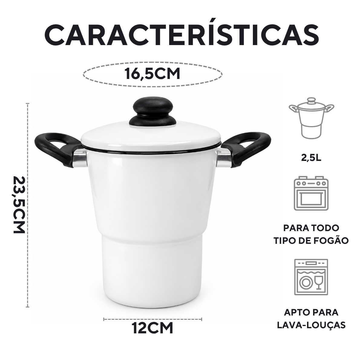 Cuscuzeira Ágata Branco