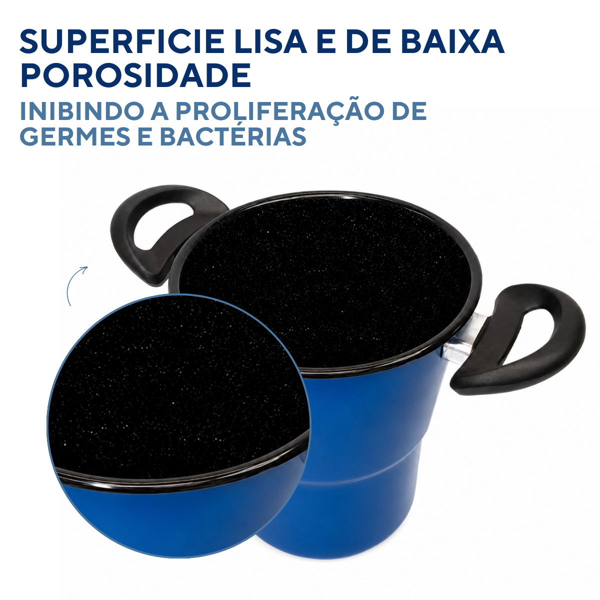 Cuscuzeira Ágata Azul