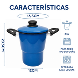 Cuscuzeira Ágata Azul