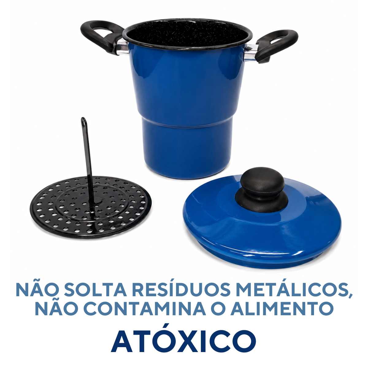 Cuscuzeira Ágata Azul