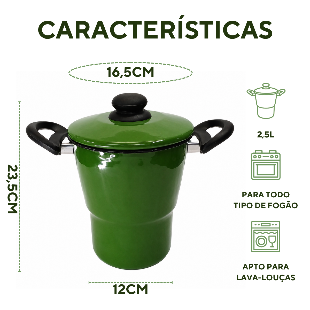 Cuscuzeira Ágata Verde