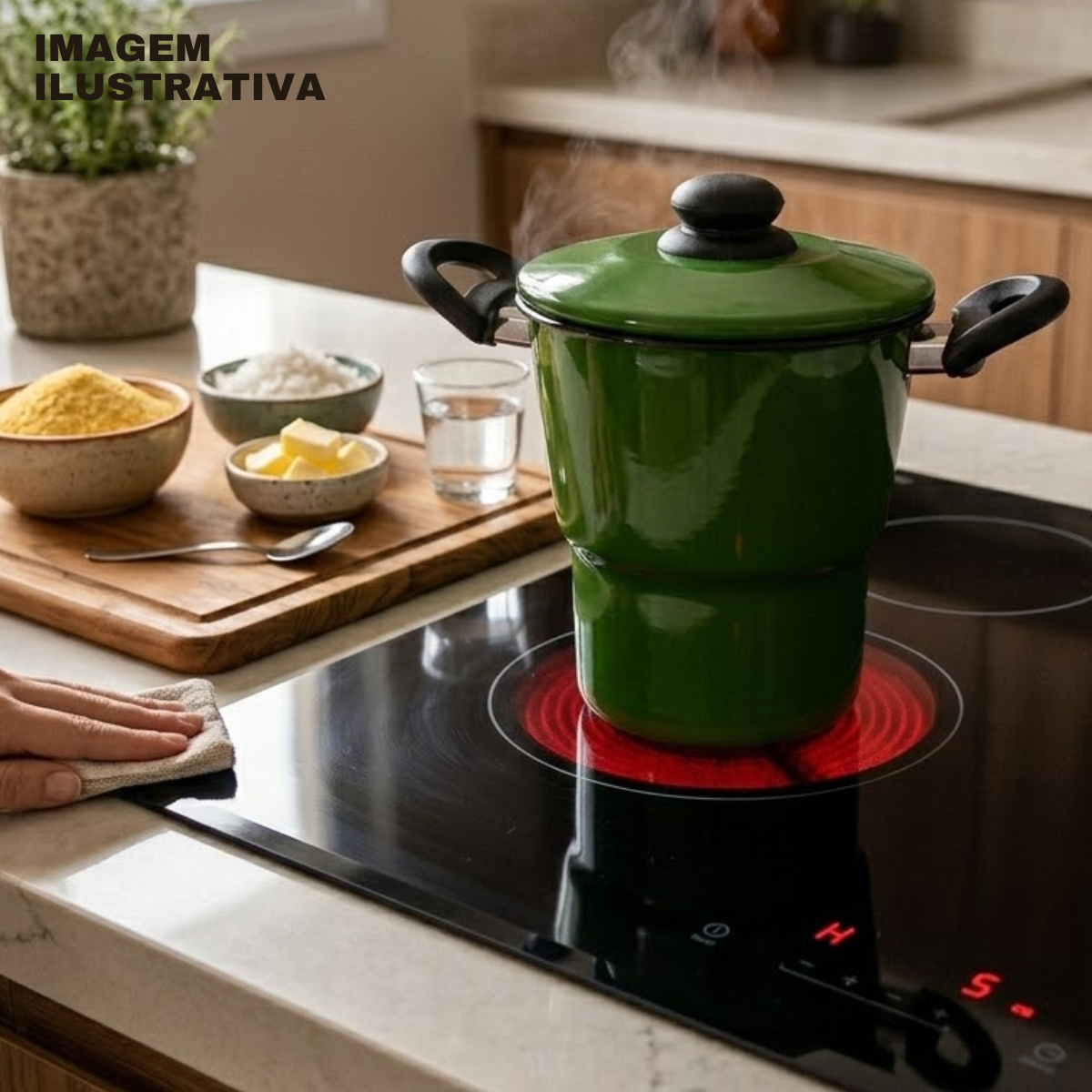 Cuscuzeira Ágata Verde
