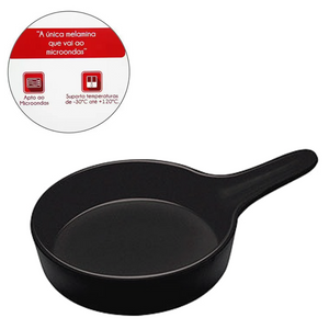Mini Frigideira Preta de Melamina 26cm Etilux