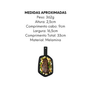 Mini Frigideira Servir Preta Melamina - A Gourmet