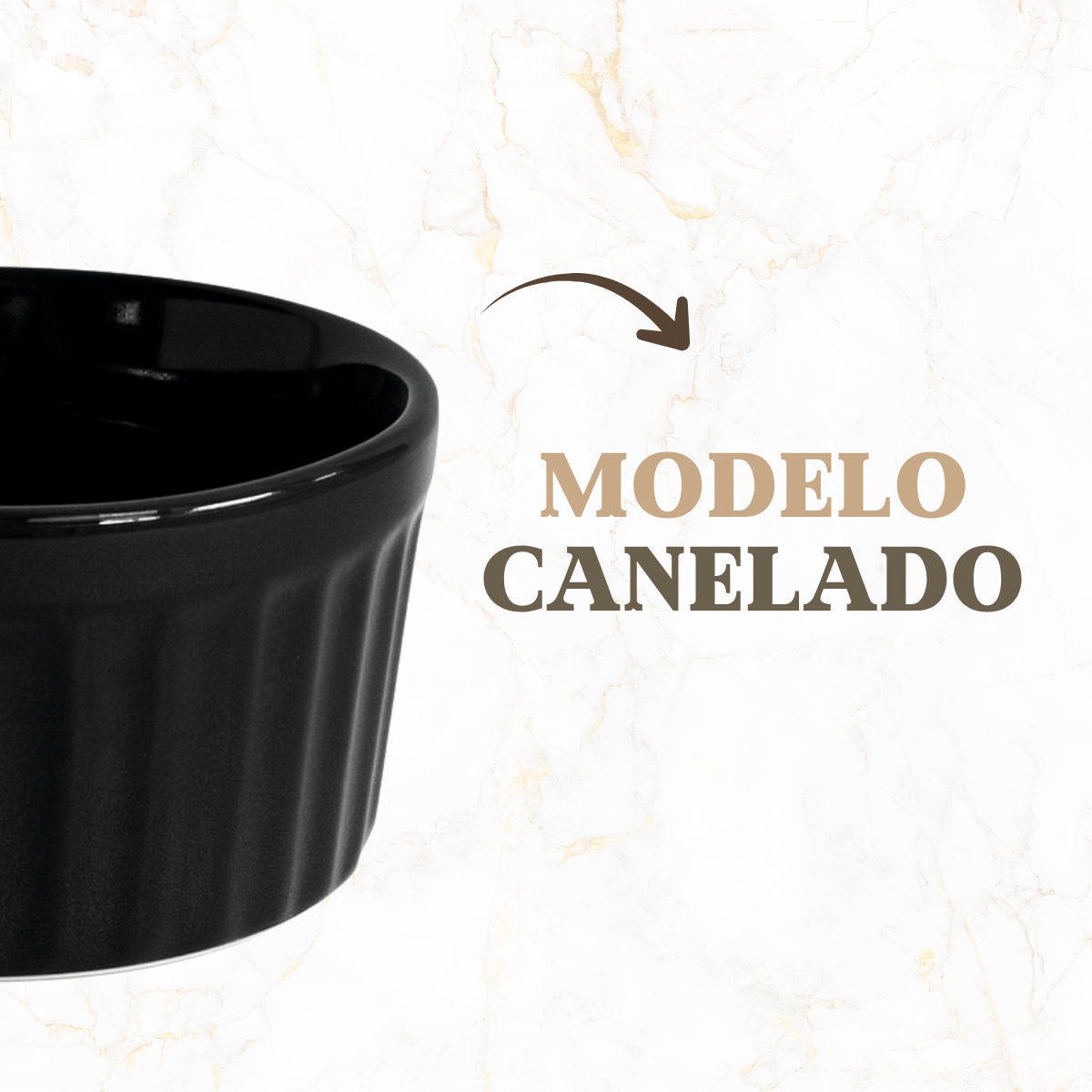 Ramekim Grande Porcelana Preto