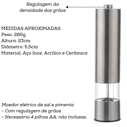 Moedor Elétrico de Aço Inox