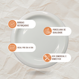 Prato Porcelana Pão 16,5cm 2°Linha