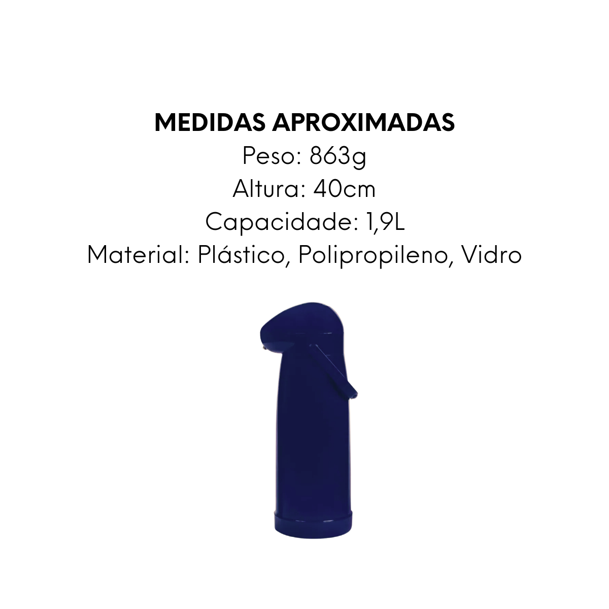 Garrafa Pressão Nobile 1,9L Netuno - A Gourmet