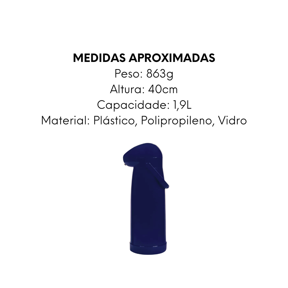 Garrafa Pressão Nobile 1,9L Netuno - A Gourmet