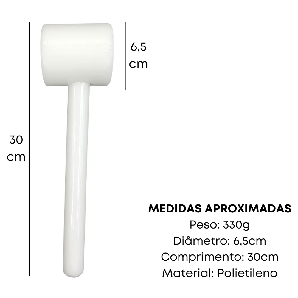 Martelo Maciço Polietileno 30cm - A Gourmet