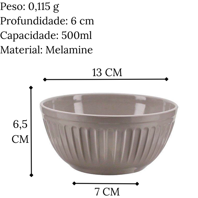 Mini Tigela Plissé em Melamina 500ml Main Image