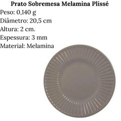 Prato Sobremesa Melamina Plissé - A Gourmet