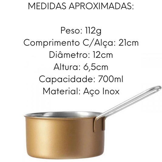 Mini Panela Viena de Aço inox 700ml