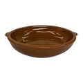 Prato Redondo Marrom Com Alça 16cm 250ML