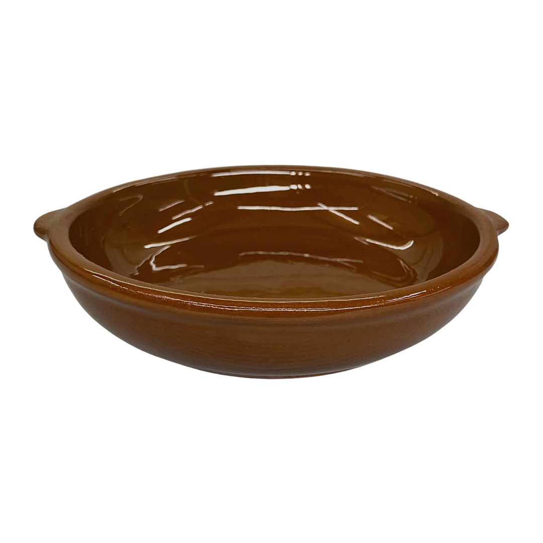 Prato Redondo Marrom Com Alça 16cm 250ML LaFaenza