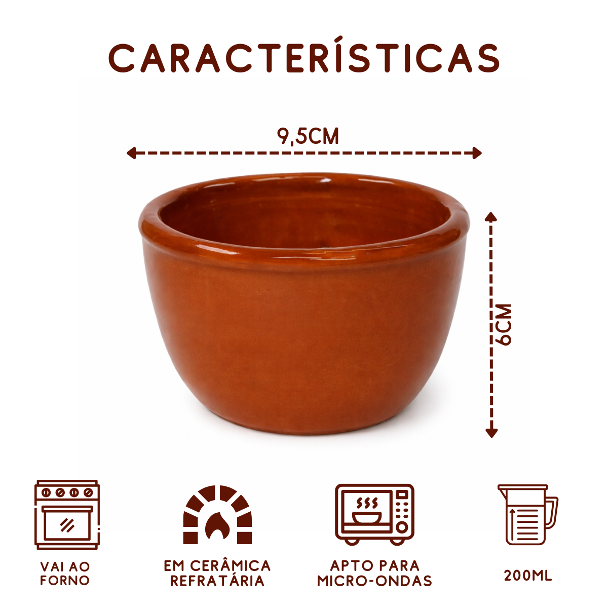 Cumbuca Cerâmica Alta Barro N°000