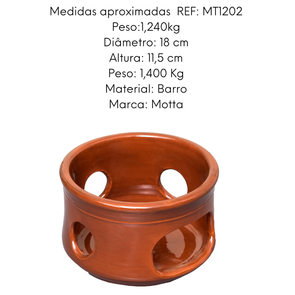Fogareiro de Cerâmica Barro N2 18cm - A Gourmet
