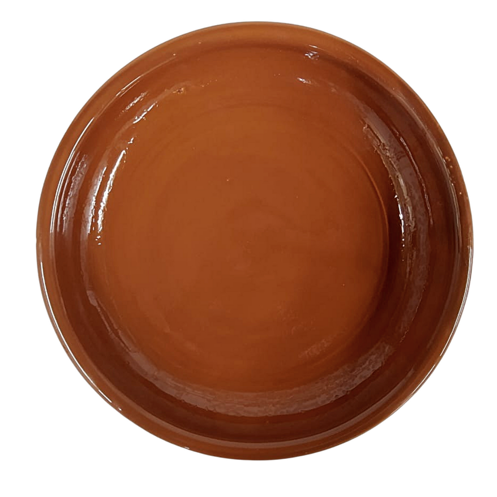 Prato Travessa Redonda 25cm em Cerâmica Barro - A Gourmet