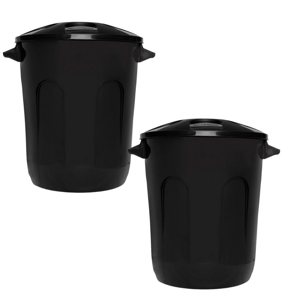 Lixeira Cesto Fechado Com Tampa Preto 30L Jaguar