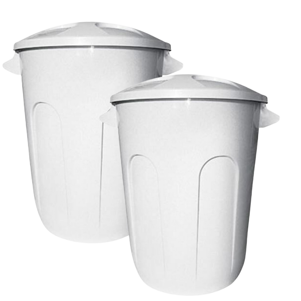 Lixeira Fechado 93L Com Tampa Branco Jaguar