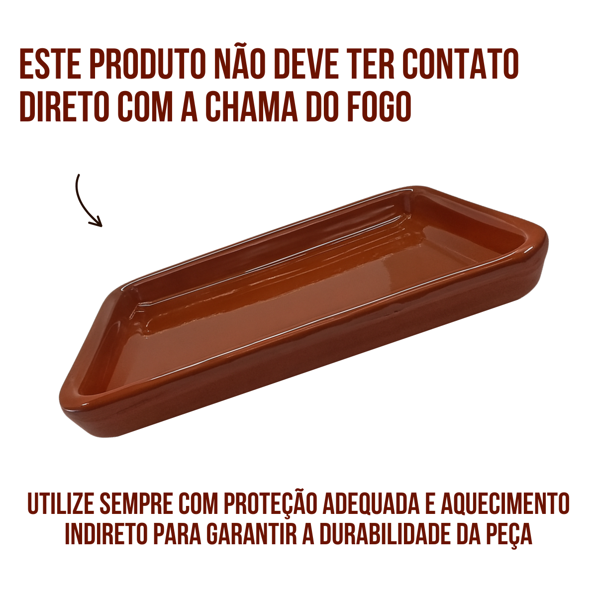 Assadeira Ceramica Barro 1Litro