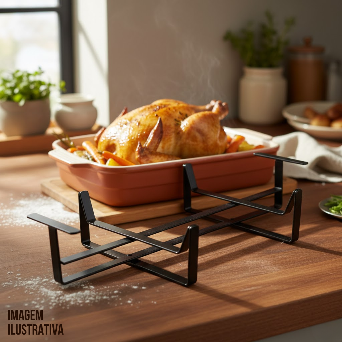 Suporte Assadeira Ceramica Barro