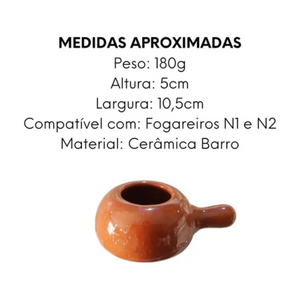 Rabeta Acendedor De Fogareiro De Barro N1 N2 - A Gourmet