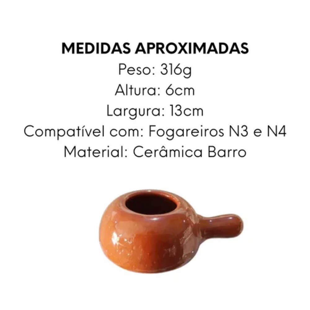 Rabeta Acendedor De Fogareiro De Barro N3 N4 - A Gourmet
