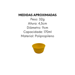 Ramequim 170ml Amarelo de Polipropileno - A Gourmet