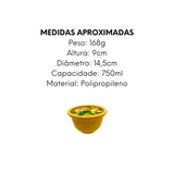 Cumbuca Amarela de Polipropileno 750ml - A Gourmet