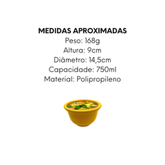 Cumbuca Amarela de Polipropileno 750ml - A Gourmet