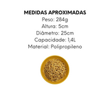 Prato de Polipropileno Amarelo 25cm - A Gourmet