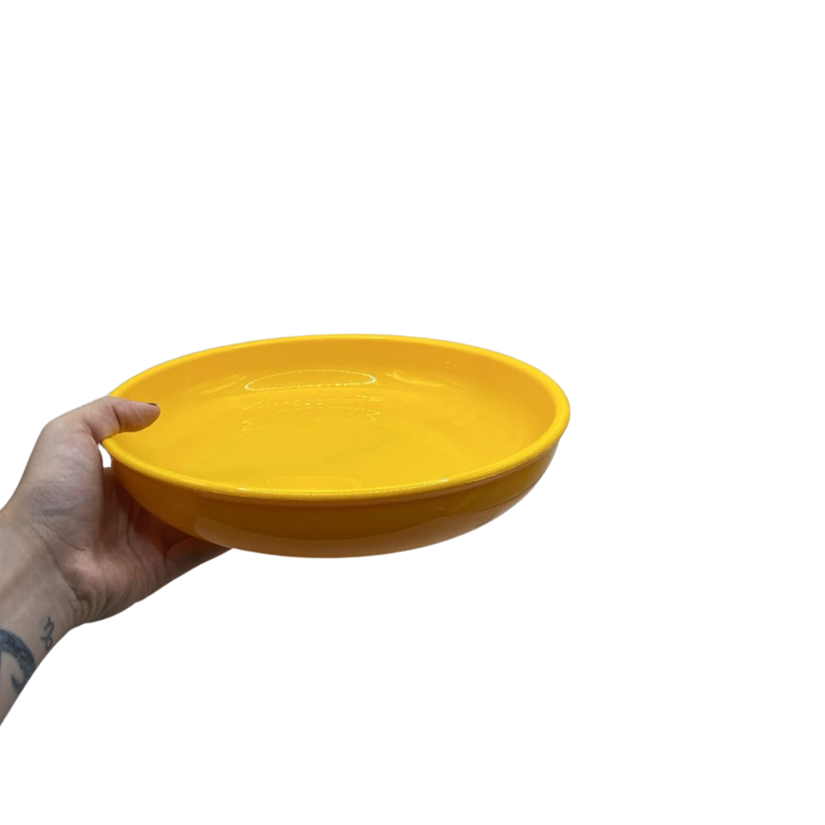 Prato de Polipropileno Amarelo 25cm - A Gourmet
