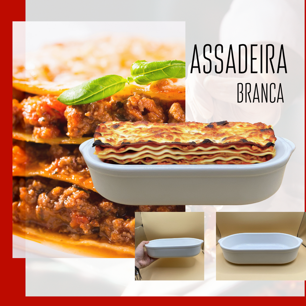 Assadeira Branca de Polipropileno 1,3L - A Gourmet