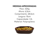 Assadeira Marrom de Polipropileno 1,3L - A Gourmet
