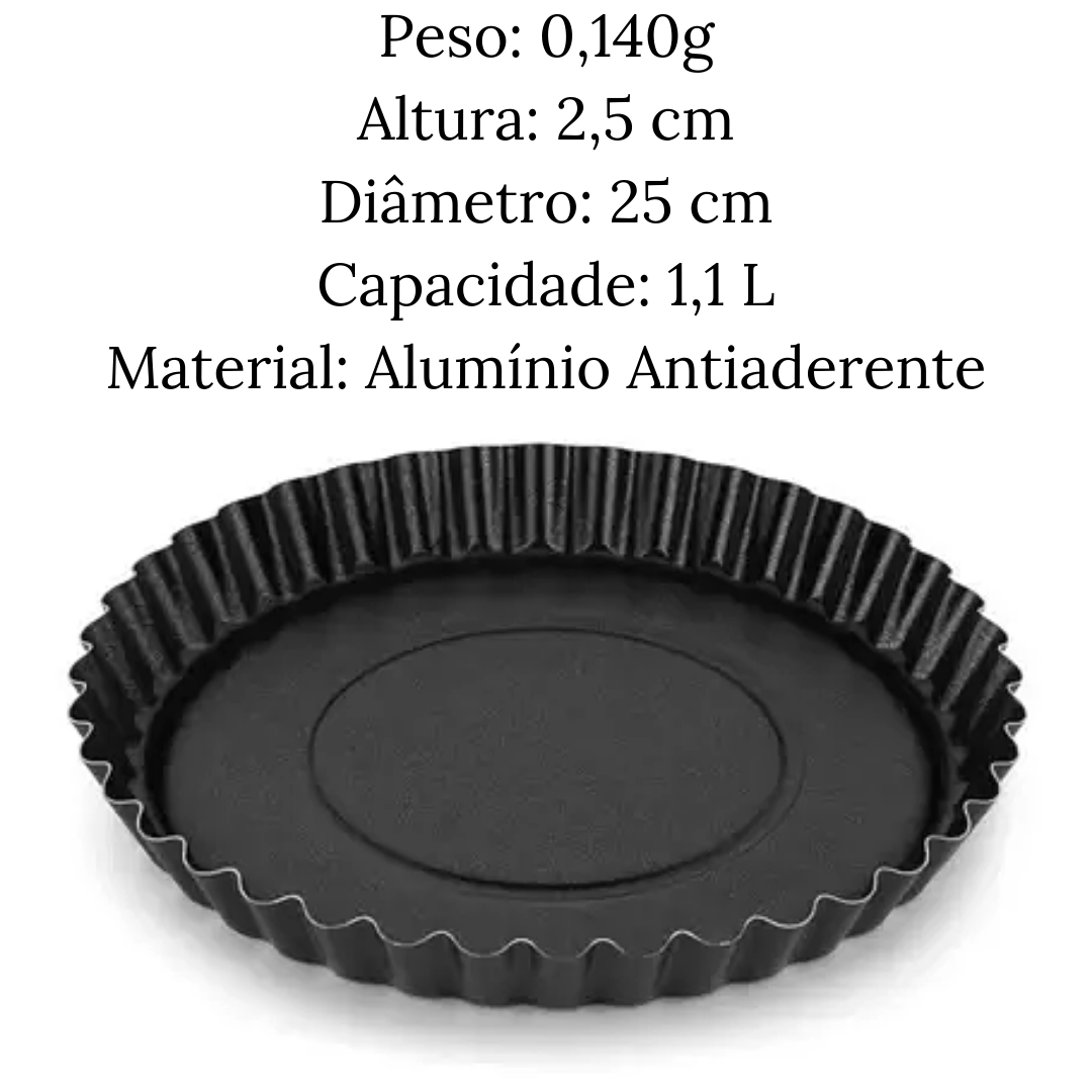 Forma Baixa Canelada Para Bolo e Torta - A Gourmet