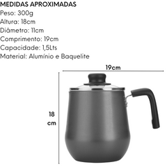Bule Com Tampa Gourmet 1,5L - A Gourmet