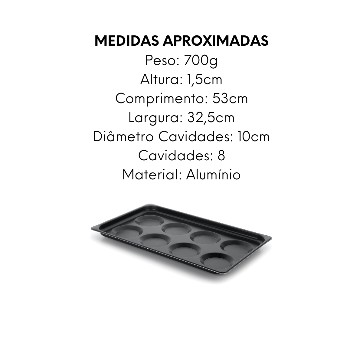 Bandeja 1/1 Com 8 Cavidades Para Ovos - A Gourmet