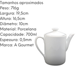 Bule Para Café de Porcelana 700ml